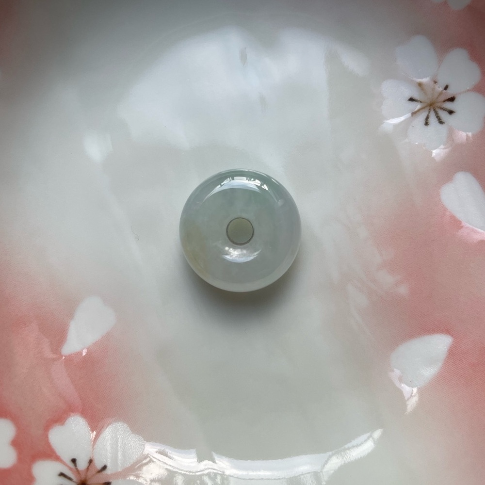 JADE l Chubby jadeite jade donut charm